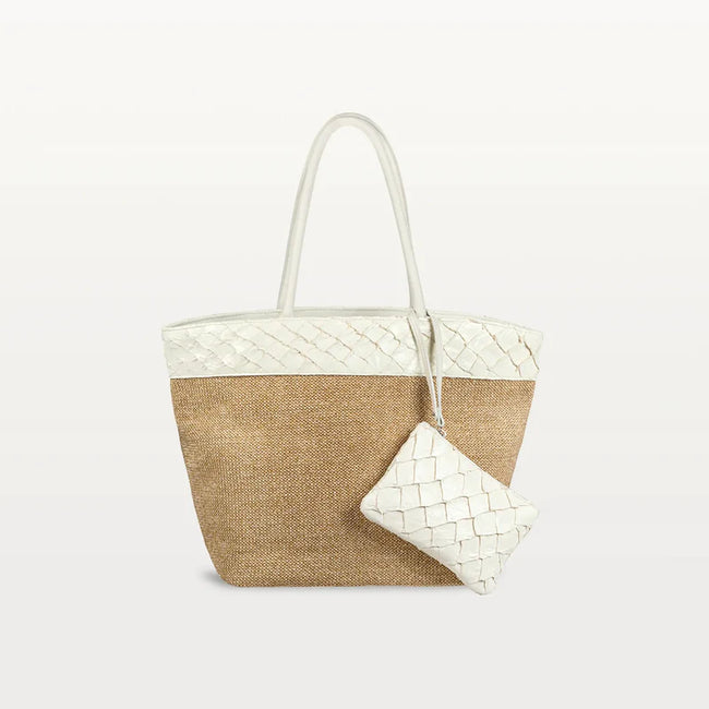 Zia Rio Beach Bag in Clay White Hover Image