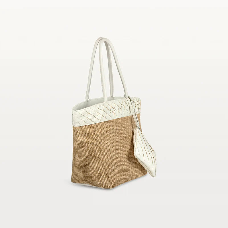 Zia Rio Beach Bag in Clay White