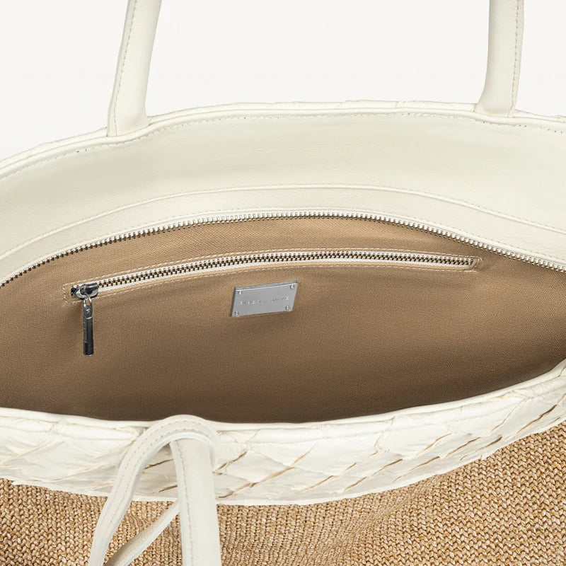 Zia Rio Beach Bag in Clay White